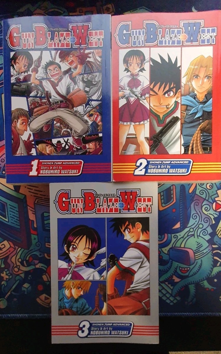 Japan Comic Gun Blaze West Vol.1-3 Manga Complete Set. Good Condition