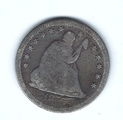 VG 1857-O CLEANED SEATED LIBERTY QUARTER