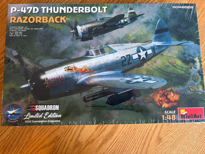 Miniart 1/48 P-47D Thunderbolt Razorback SQ48002 Squadron Ed. Basic Kit Sealed