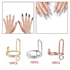 10x Fingernail Rings Nail Rings for Acrylic Nails Halal Nail Rings Set