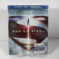 Man of Steel Blu-Ray/DVD Ultraviolet, 2013 3 Disc Set with Slipcover Sealed