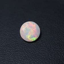 8 MM Round Cut Natural AAA Red Green Fire Ethiopian Opal Faceted Gemstone 1 Cts