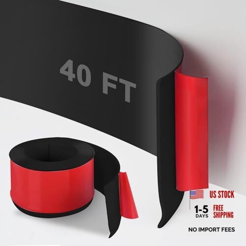 DSGL Flexible Baseboard Molding Trim, 4 in x 40 Ft Self 4 In x 40 Ft Black - Picture 1 of 8