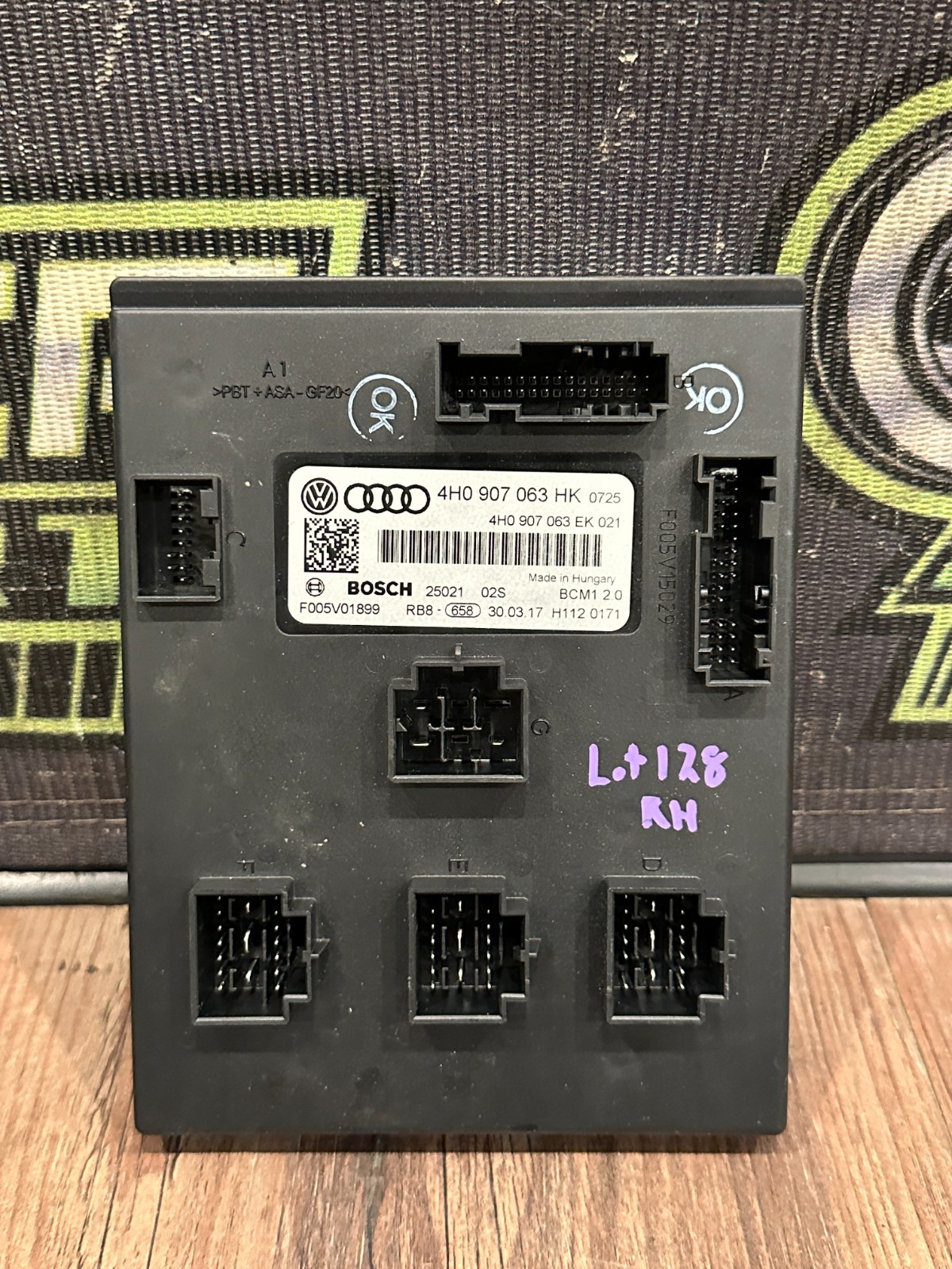 2017 AUDI R8 BCM BODY CONTROL UNIT MODULE OEM 4H0 907 063 HK