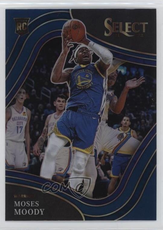 2021-22 Panini Select Courtside Blue Prizm Moses Moody #299 Rookie RC h3a