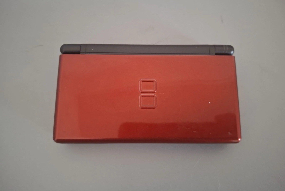 Nintendo DS Lite Crimson Handheld System - Red/Black Charger Stylus