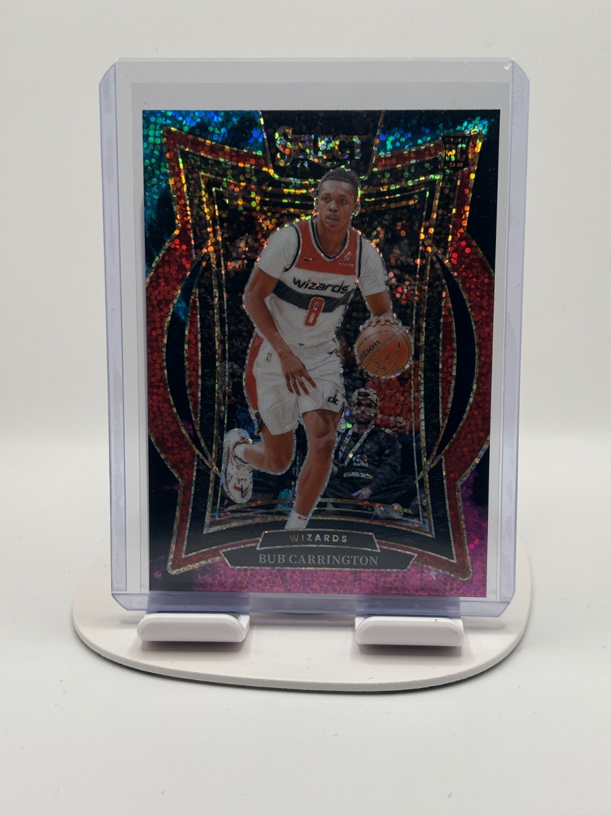 2024-25 Panini Select - Concourse Bub Carrington Cosmic Prizm (RC)