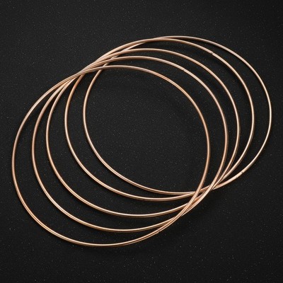  VOSAREA 5 Stk. Einfacher Dreamcatcher Runder goldener Metallreifenring für DIY