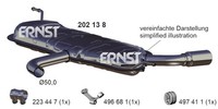 EndschalldäMpfer NachschalldäMpfer Ernst 202138 FüR A3 8PA Audi Sportback Fsi