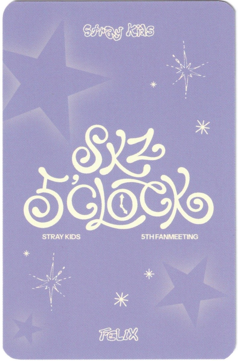 straykids 5'clock STAY ZONE トレカ フィリックス Stray Kids Felix 'SKZ 5'Clock' 5th Fanmeeting Stay Zone, SuperStar