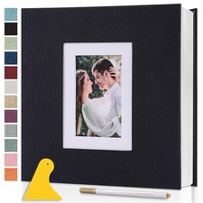 Photo Album Self Adhesive Pages Scrapbook Large Magnetic Photo Albums with St...