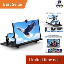Phone Screen Magnifier Black 18 in Acrylic 3D HD Foldable Stand
