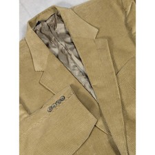 Vintage Lands End Made in the USA Men's Corduroy Blazer Tan Size 46R