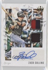 2020 Panini Diamond Kings DK Material Signatures Gold /99 Zack Collins Auto 0c6