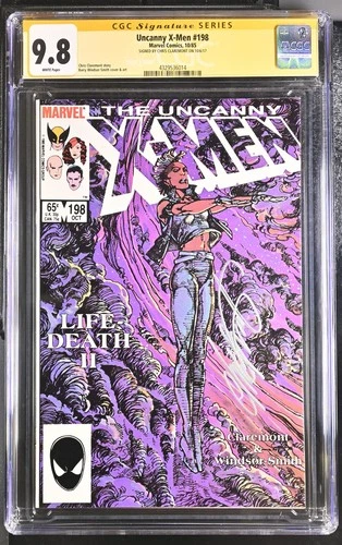 X-MEN # 198 CGC 9.8 (1985) "SIGNED" by CHRIS CLAREMONT !!!  HIGHEST GRADE !!!