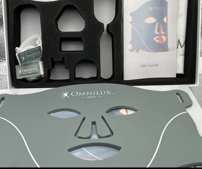 Omnilux Men's LED Mask Therapy Device Reduce Lines Wrinkles-MASK&POWERBANK-readd