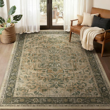 Vintage Distressed 5X7 Area Rugs for Living Room Bedroom Non Slip Washable, Meda