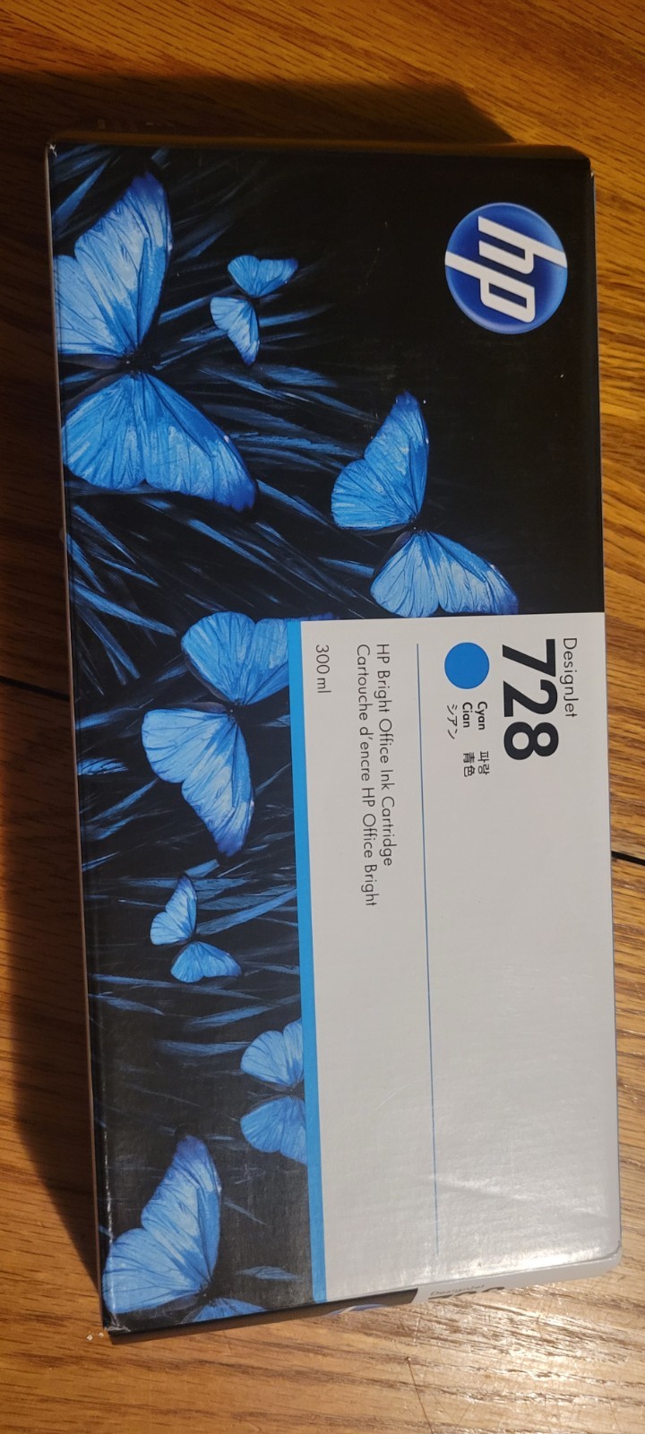 HP 728 Cyan Ink Cartridge F9K17A for HP Printers-image