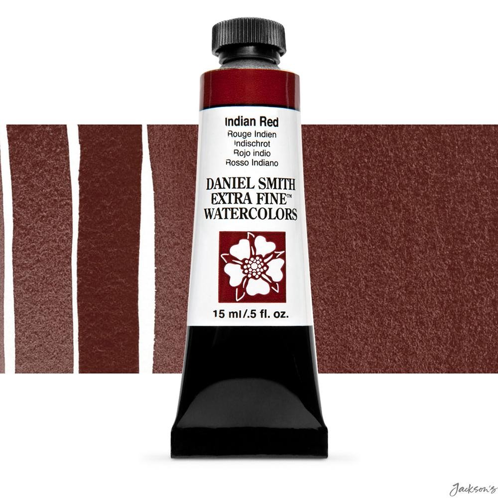 Daniel Smith 15ml Extra Fine Watercolour – Indian Red, Excellent Lightfastness
