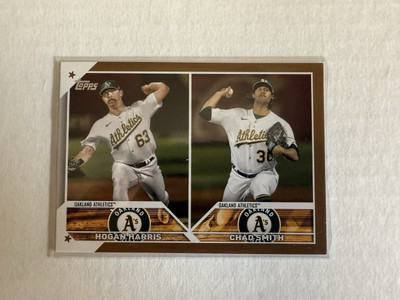2023 Topps Update Rookie Combos Hagan Harris & Chad Smith Gold /2023 Oakland A s