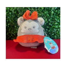 Disney 100 Squishmallows Minnie Mouse Plush 5" NWT Silver Sparkle Tag Tear