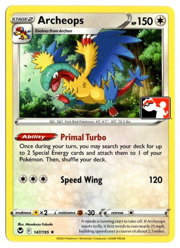 Archeops 147/195 Silver Tempest Prize Pack Series Rare