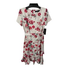 Andrew Marc Women’s Flounce Floral Wrap Dress Size 10 NWT