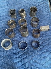 13pc Victorian Silver Plate Vintage Napkin Holder