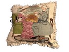 Vintage Needlepoint Pillow Norman Rockwell " Old Folks " — photo 1