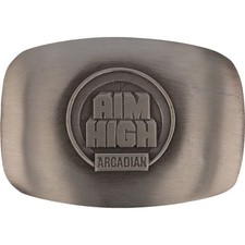 Arcadian Aim High Motivational Workers Tool 1980s Nos Vintage Belt Buckle