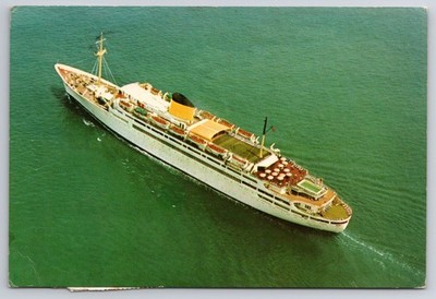 MS Rasa Sayang Cruise Ship Steamer Postcard Sailing Singapore 1975 Cancel