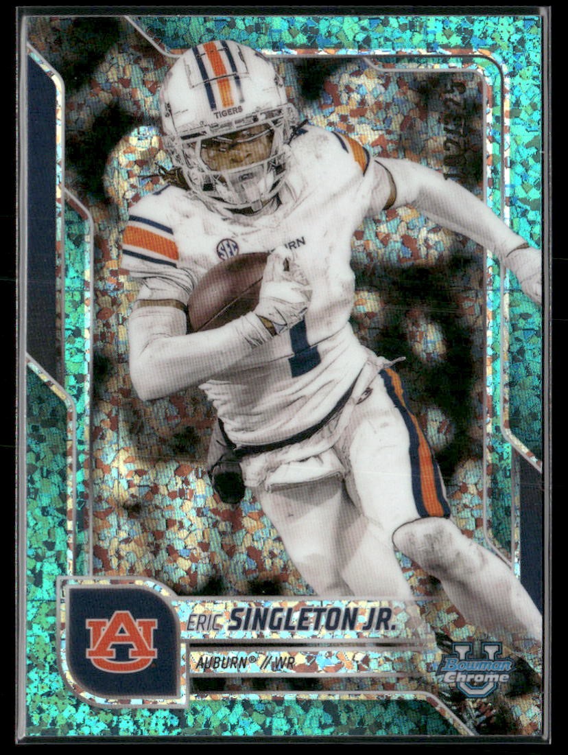 2025 Bowman University Chrome #186 Eric Singleton Jr. Aqua Mini-Diamond #/325