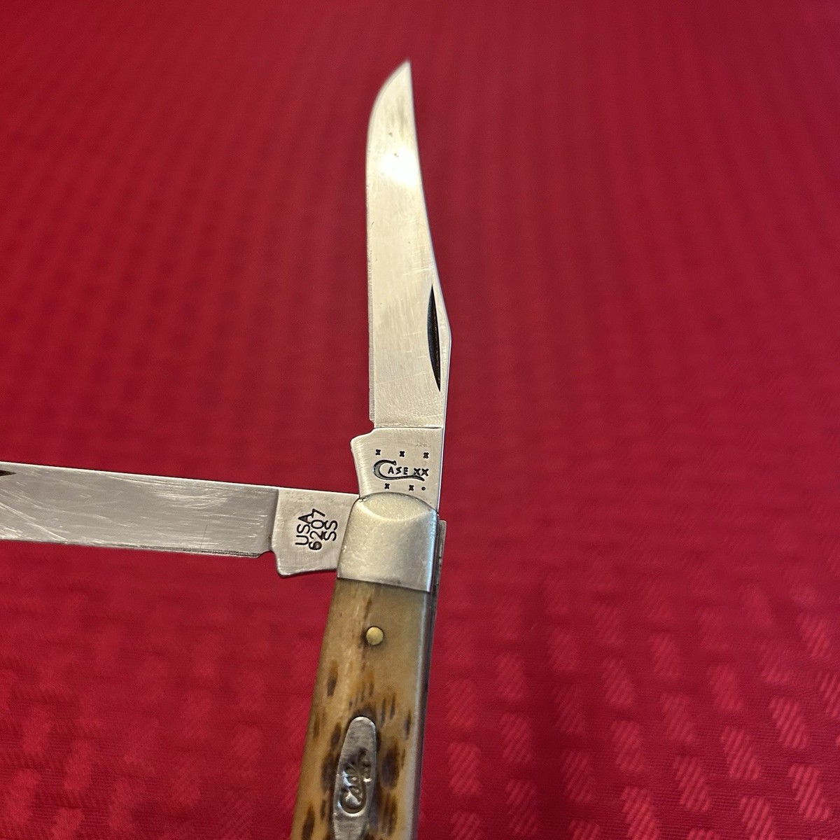 Case XX USA 6207 SS Mini Trapper 2014 Pocket Knife Brown Jigged 