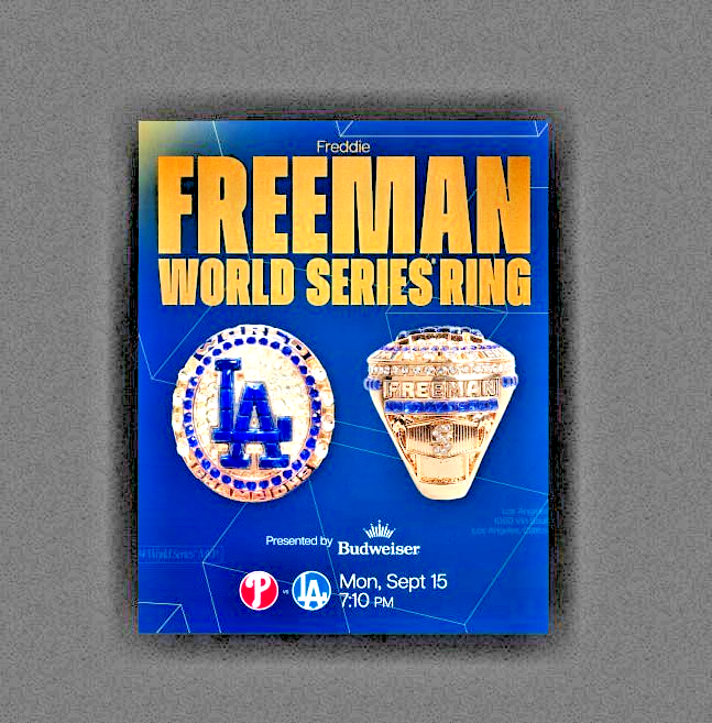 Freddie Freeman 2024 World Series Player Ring 2025 Dodgers SGA | eBay
