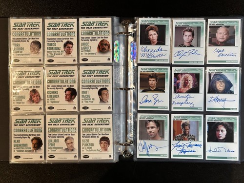 Star Trek Set completo di carte TNG S1 ULTRA Mini-Master (con 20 AUTOGRAFI) e raccoglitore - Foto 4 di 5
