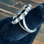 Vintage Unique Native American Zuni Multi-Stone Inlay Sunface Silver Ring Signed — photo 5