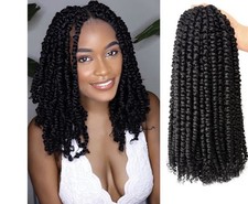 Passion Twist Crochet Hair 10 Inch 6 Packs Pre-Twisted, Pre-Looped, Wavy, Curly,