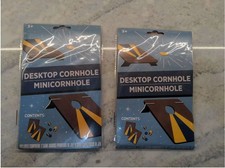 Set Lot of 2 Mini Table Top Corn Hole Game Desktop Cornhole Cardboard Games