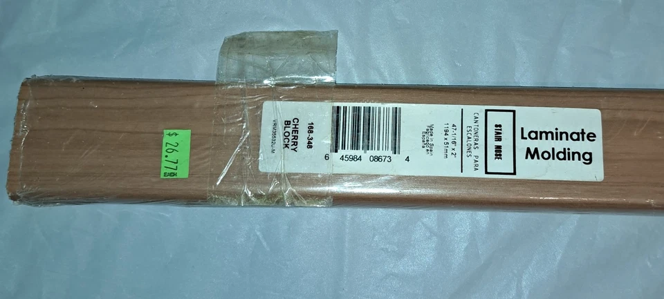 Bloque de cerezo moldeado laminado - nariz de escalera, moldeo en T, reductor de alfombras, + aluminio Foto 2 de 4