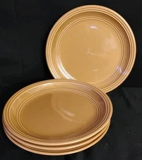 Mainstays Mushroom Cap Salad Plates 8" Light Brown Tan Rainforest - Set Of 4