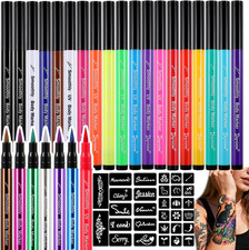 Temporary Tattoo Markers for Skin Body Marker Face Paint Pen 26 Colors Body Mark