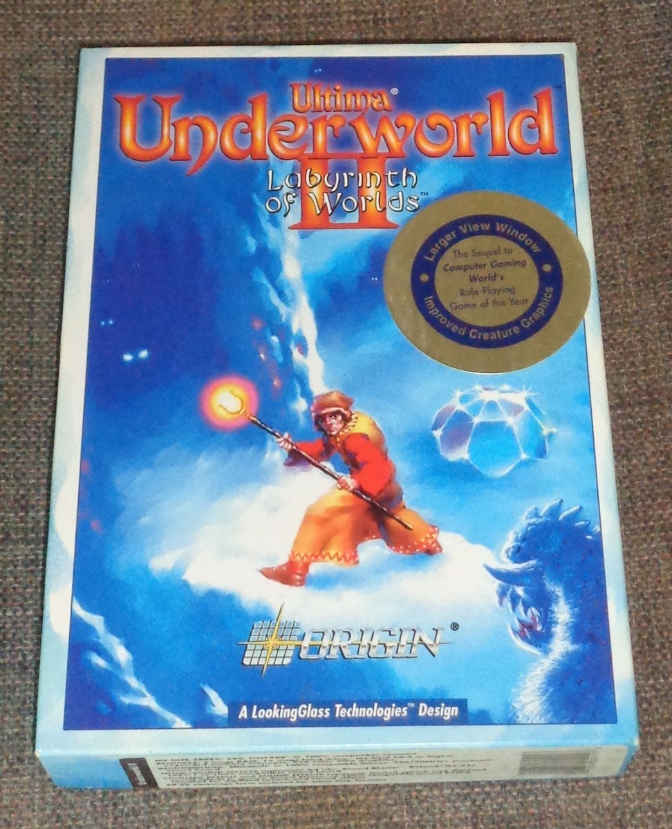 Ultima Underworld II 2 Labyrinth of Worlds Vintage PC Big Box