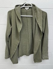 Lucky Brand Green Shawl Cardigan Open Front Sweatshirt Green / Size Large
