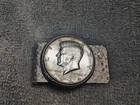 1964 Kennedy Half Dollar (90% Silver) Mounted On A Stainless Steel Money Clip.