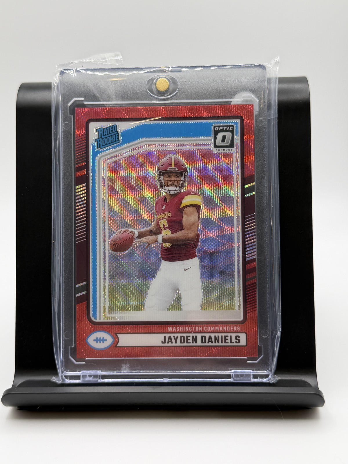 2024 Panini Donruss - Jayden Daniels #389 Optic Preview Red Wave Prizm (RC)