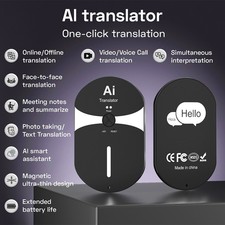 AI Language Translator for Travel Meetings Lectures 140 Language Support