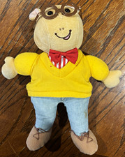 Eden Arthur Plush Stuffed Animal w/ Glasses Bow Tie Yellow Sweater 1996