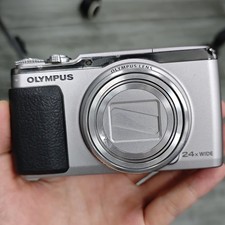 OLYMPUS STYLUS SH-50 Silver 16MP 24x Zoom Digital Camera English W/Accessories