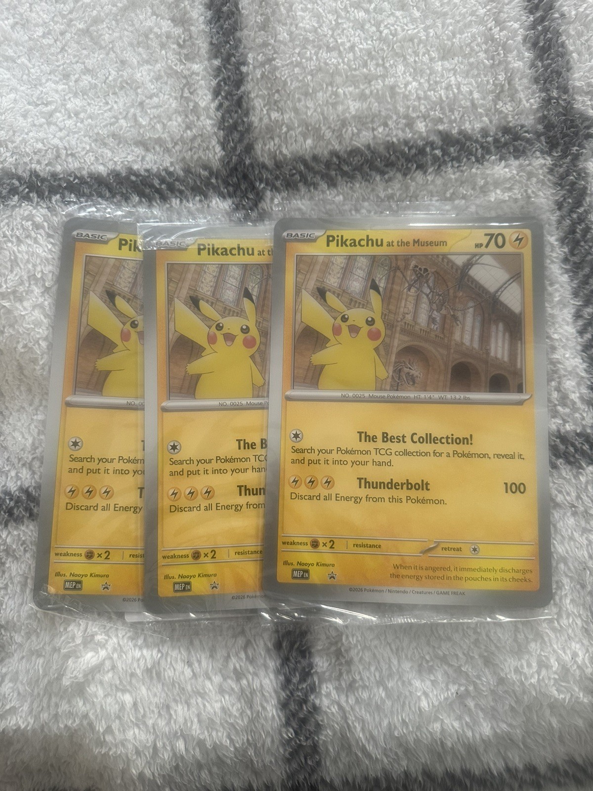 Pokemon TCG Pikachu At The Museum Jumbo Card Promo - Sealed x 3 