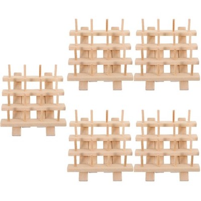 Durable Wooden Thread Holder Rack Small Spool Organizer for Quilting and Craft